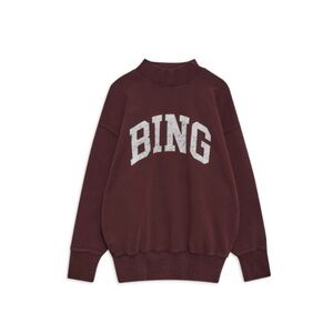 Anine Bing Red Oversized Sweatshirt with White Logo